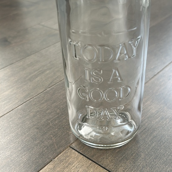 Today is a Good Day Glass Mason Jar Drink Holder, Farmhouse Decor, Drinkware - Picture 2 of 5